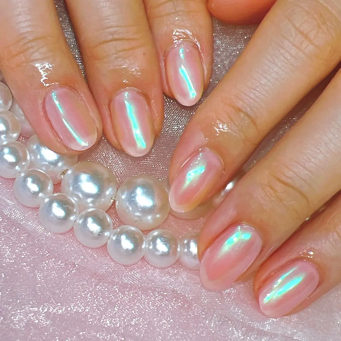 ネイル ミラーネイル ワンカラーネイル フットネイル NailSalon MAHINAのネイルデザイン
