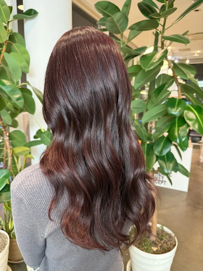 ロング カラー ヘアカラー たかしな けいなのヘアスタイル