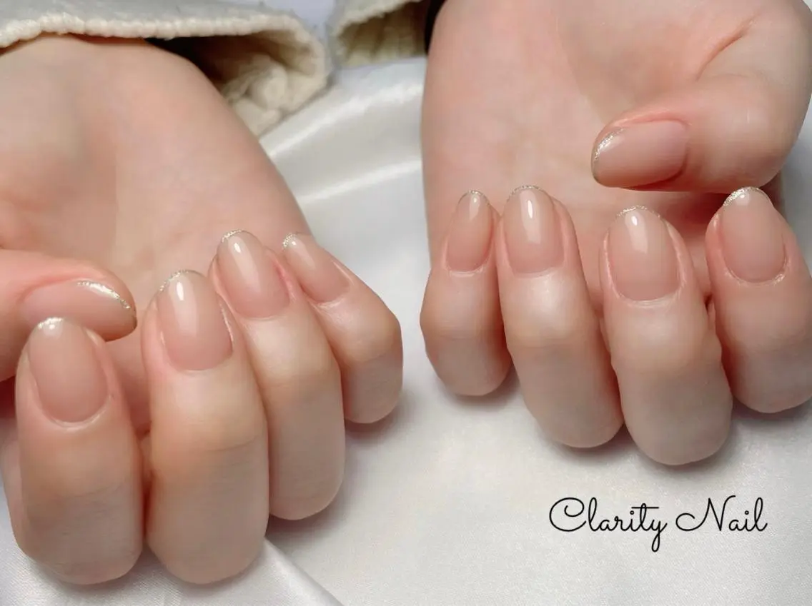 ネイル ラメ(グリッター) ワンカラーネイル ハンドネイル Clarity Nailのネイルデザイン