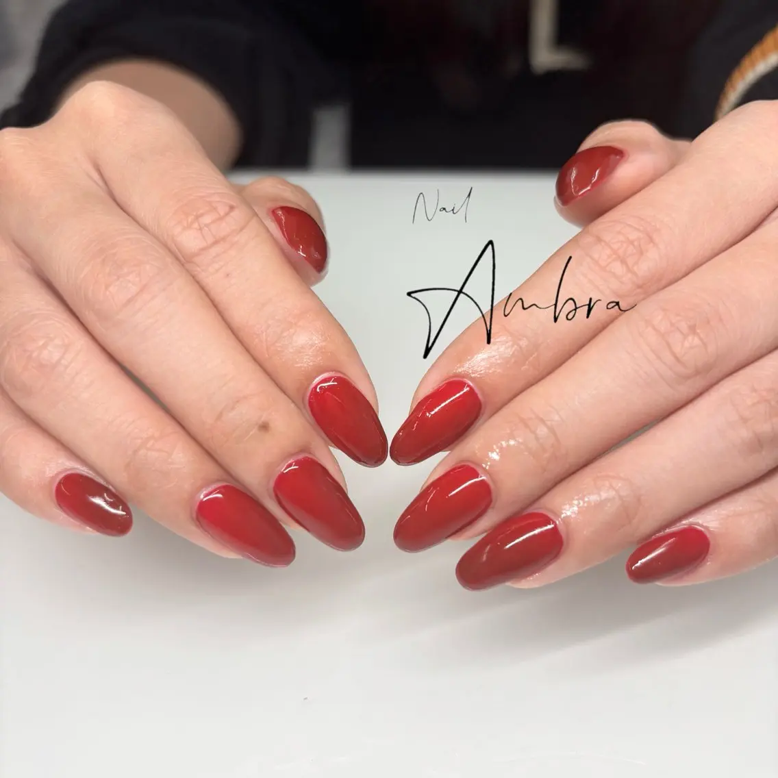 ネイル ボルドー ワンカラーネイル Nail Ambra 小山のネイルデザイン