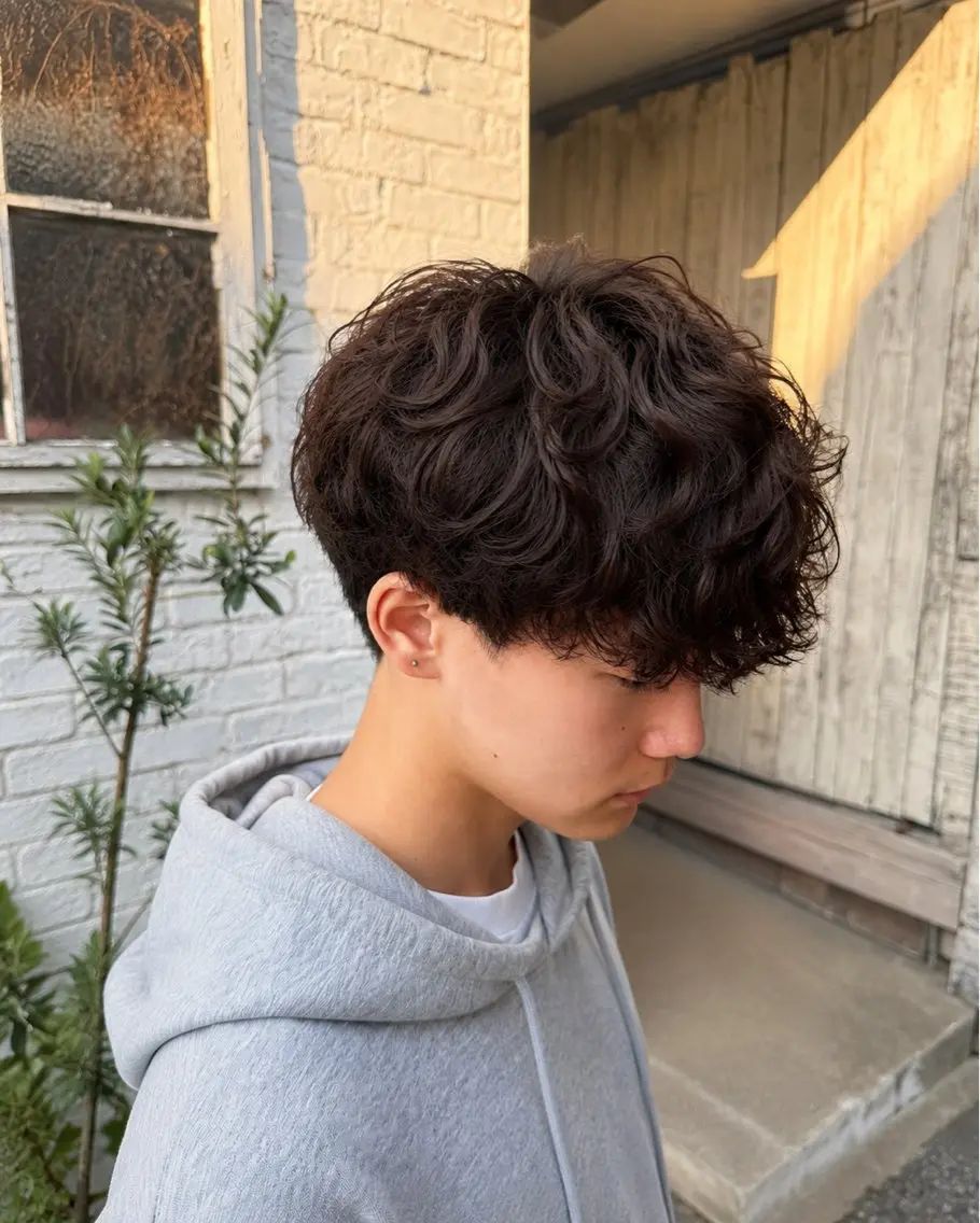 ショート カット ヘアカラー パーマ トリートメント 🔥外国人風 パーマ🔥のヘアスタイル
