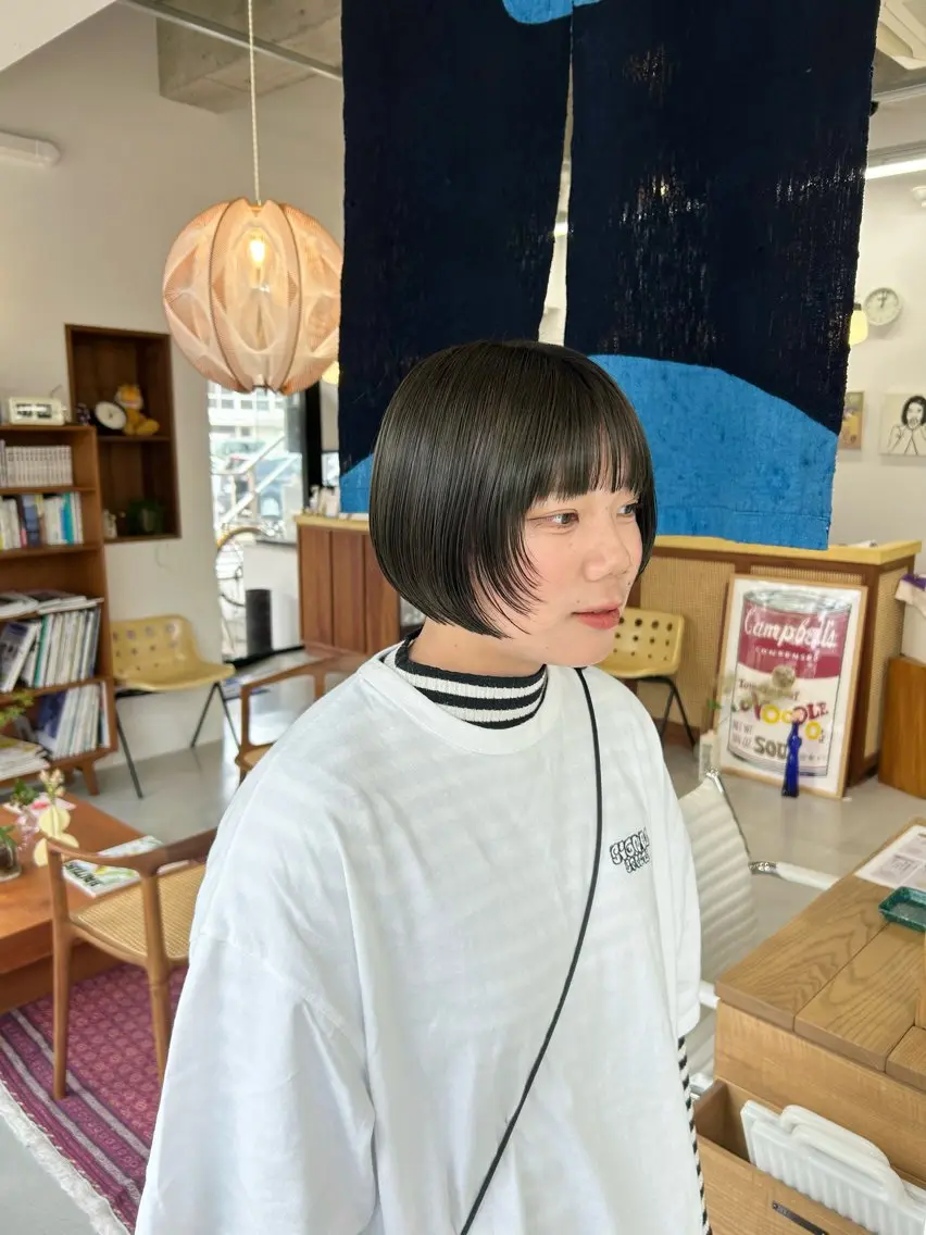 ショート ショートボブ ボブ ショートヘア 藤原 あかりのヘアスタイル