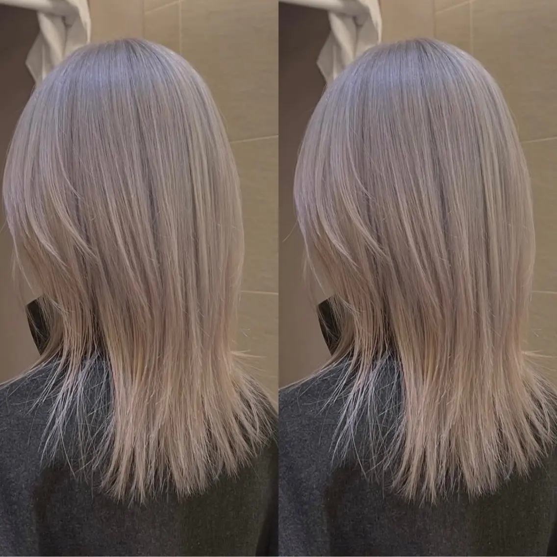 ミディアム カラー ブリーチ ボブ ヘアカラー ブリーチカラー🌟/ ちさとのヘアスタイル