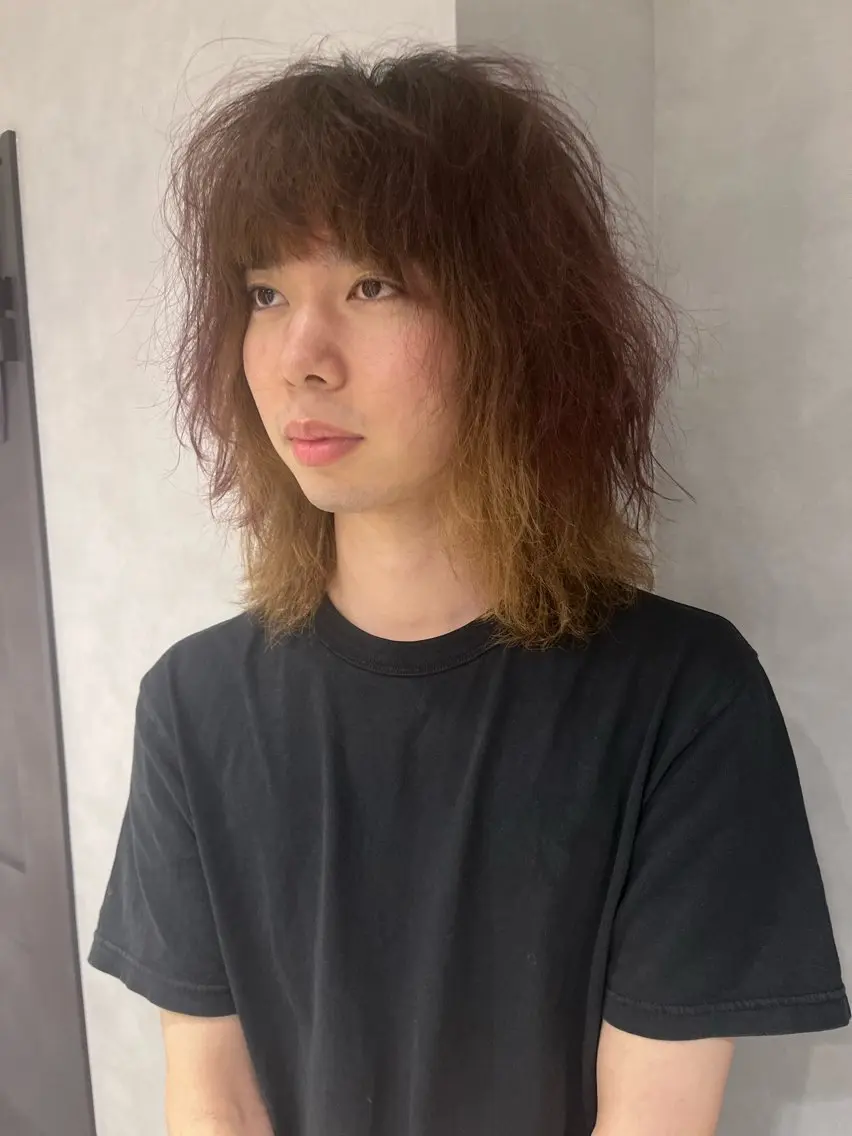 カラー メンズ メンズブリーチ ブリーチ デザインカラー ブリーチ/縮毛矯正 ❤️‍🔥シンノスケのヘアスタイル