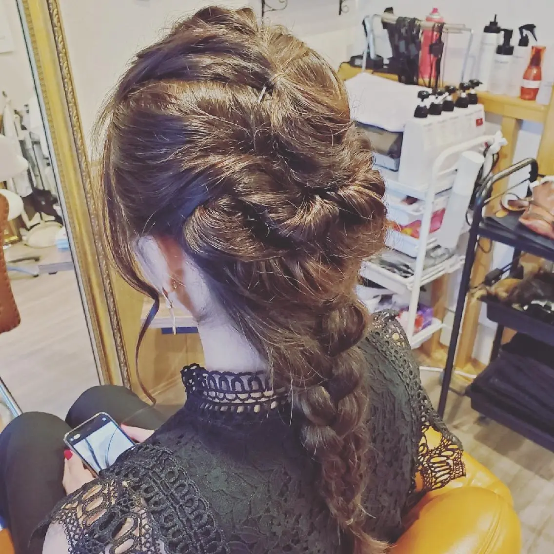 ロング ヘアセット spa hair ark 富井直美のヘアスタイル