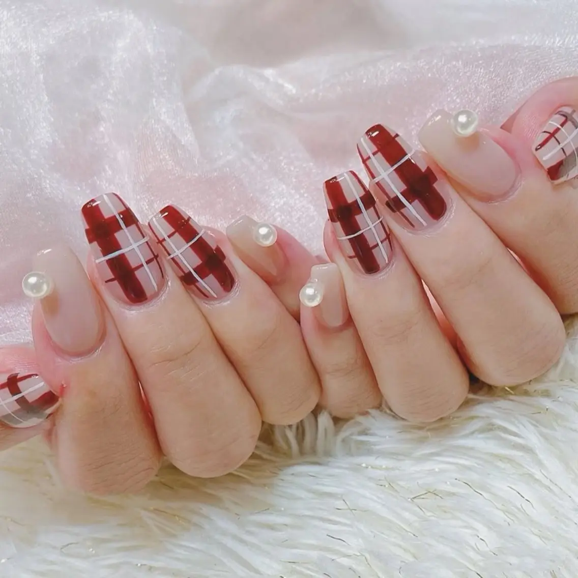 ネイル アートネイル チークネイル 長さ出し フレンチネイル ジェルネイル YK Beauty Salonのマツエク・マツパデザイン