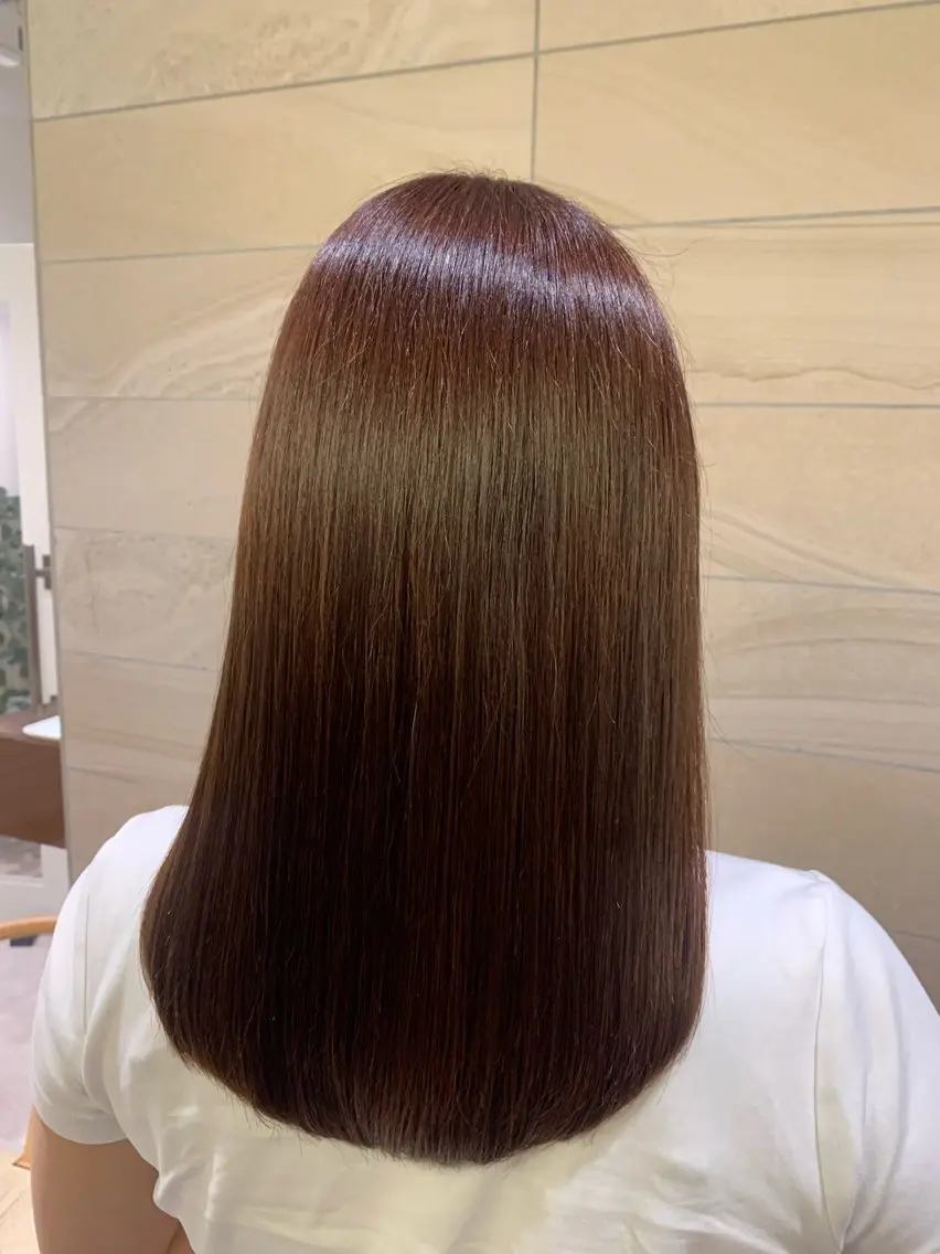 セミロング カラー アッシュ 黒髪 ブルーカラー ブルーブラック ブラウンカラー ヘアカラー 🫧 みゆ🫧のヘアスタイル