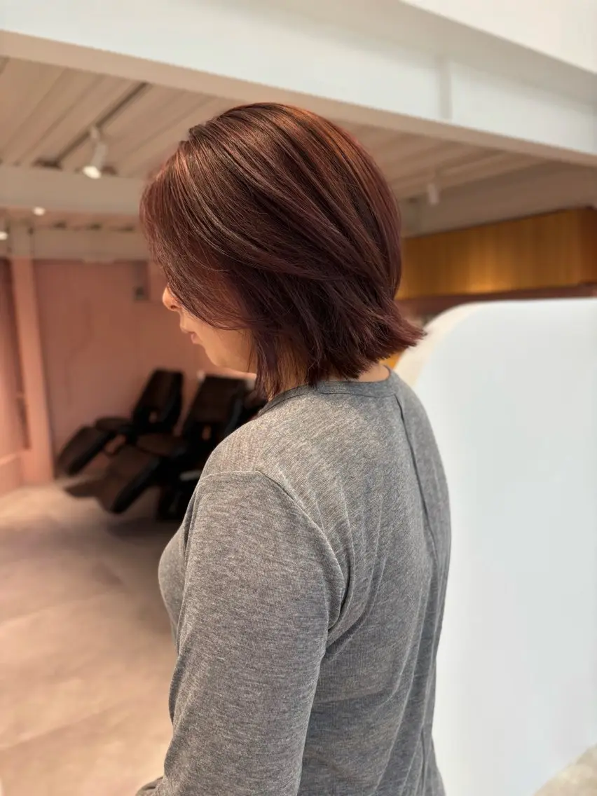 ミディアム カラー カット ヘアカラー トリートメント enif ヤマグチアツコのヘアスタイル