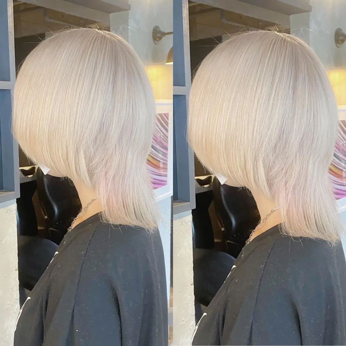 ミディアム カラー ヘアカラー トリートメント yoriダブルカラー 代表すがわらのヘアスタイル
