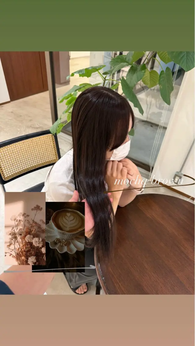カラー ブラウンカラー モカブラウン qualia かとうたいがのヘアスタイル