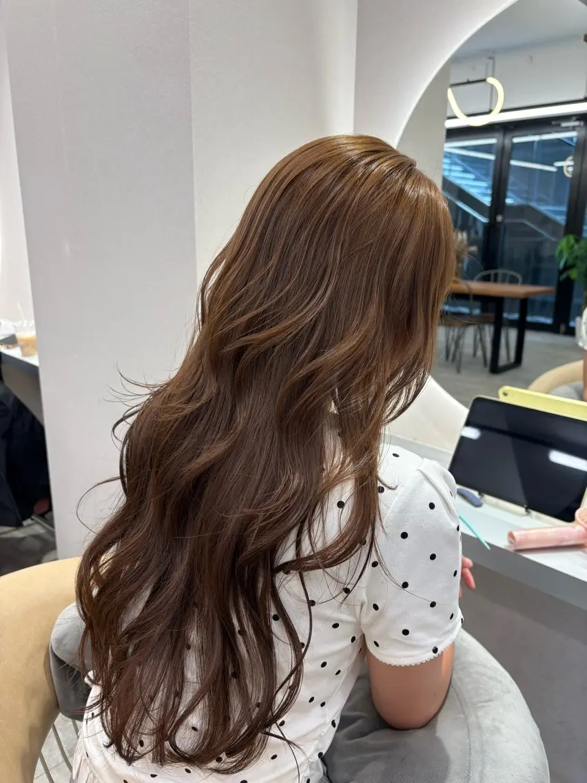 ロング ヘアカラー 🩵ワンカラー MIYU🩵のヘアスタイル