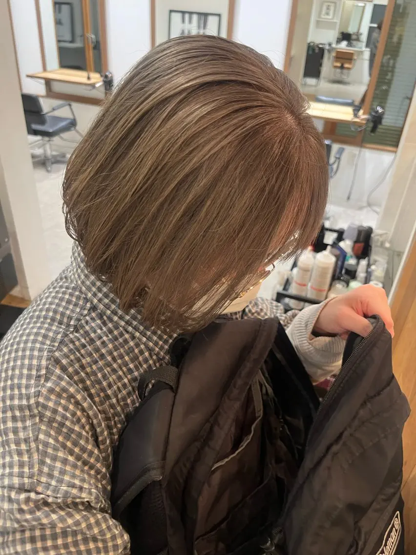 ショート ヘアカラー トリートメント 無料カットモデル‪✨ ✂️Nanami🌷のヘアスタイル