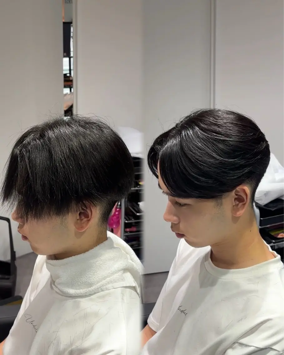 パーマ メンズ カット 縮毛矯正 メンズ縮毛矯正 ulus高森蓮のヘアスタイル