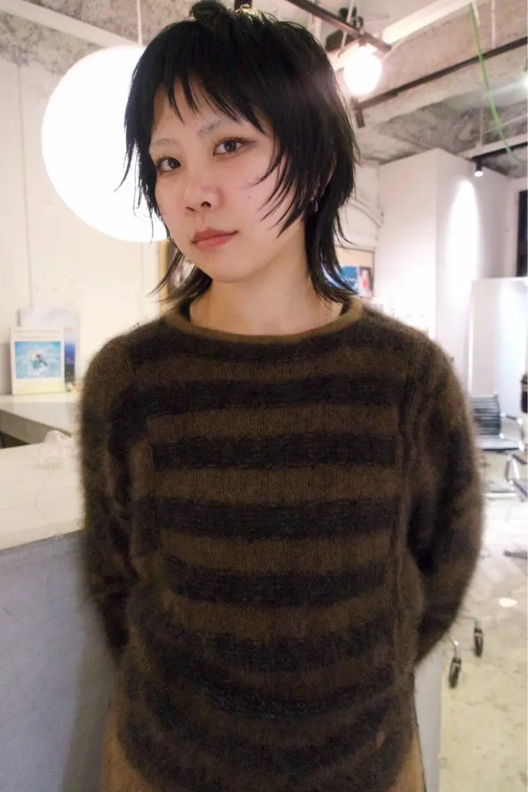 ミディアム カラー ハイレイヤー レイヤーカット マレットヘア カット ヘアカラー トリートメント 村上雅人 ナチュラルモードのヘアスタイル