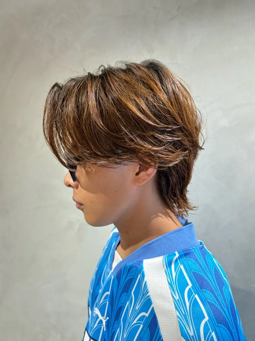 ショート パーマ メンズ センターパート メンズパーマ ニュアンスパーマ 横浜/レイヤー/ カネコのヘアスタイル