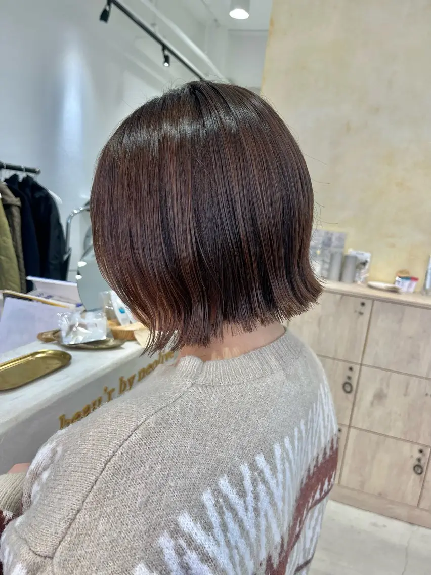 ショート カラー カット ヘアカラー トリートメント ボブ/美髪矯正 /佐藤　奈巳のヘアスタイル
