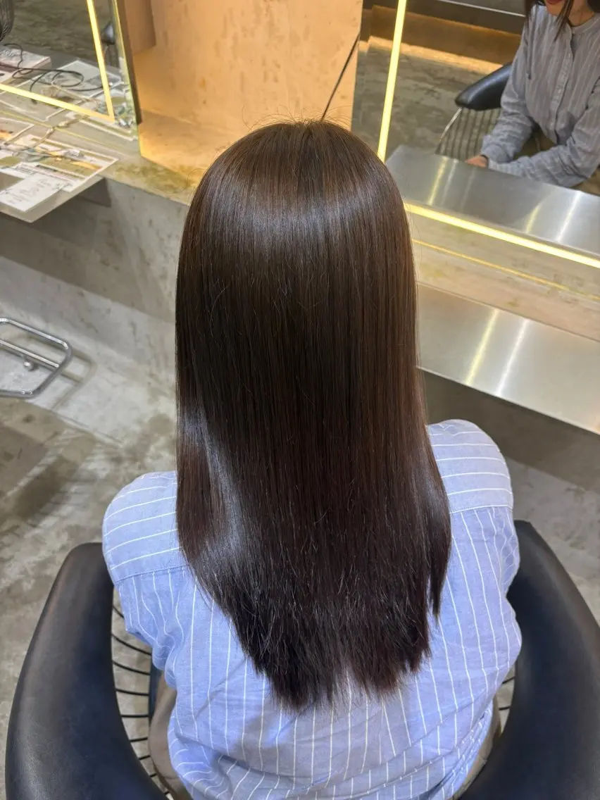 ロング 縮毛矯正 トリートメント 透明感カラー🌟 縮毛矯正Kokiのヘアスタイル