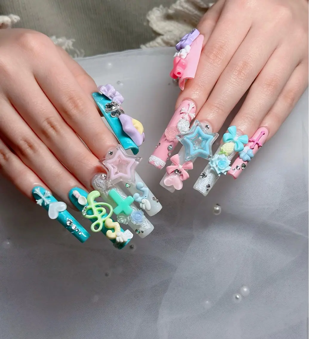 ネイル ハート キラキラネイル リボン ハンドネイル キノコ H.babynailのネイルデザイン