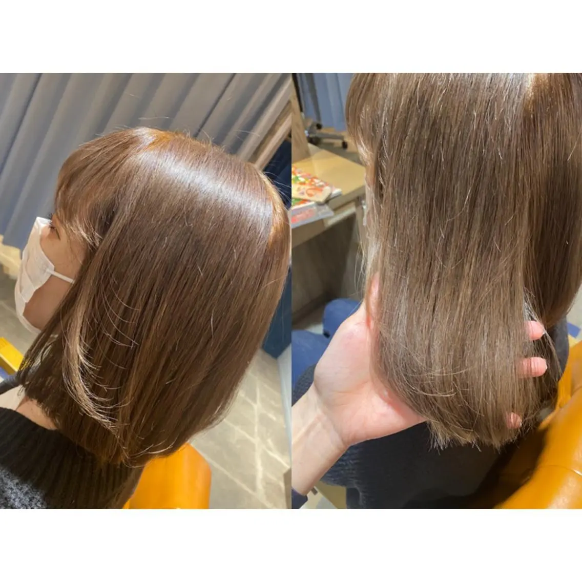 カラー ブリーチ カット トリートメント 🩵盛れる顔周りヘア EMI🩵のヘアスタイル