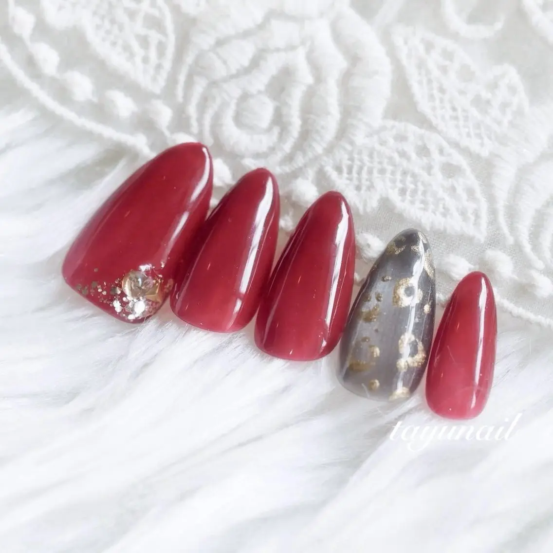 ネイル アートネイル ジェルネイル パラジェル ネイルサロン 【たゆnail】小中のネイルデザイン