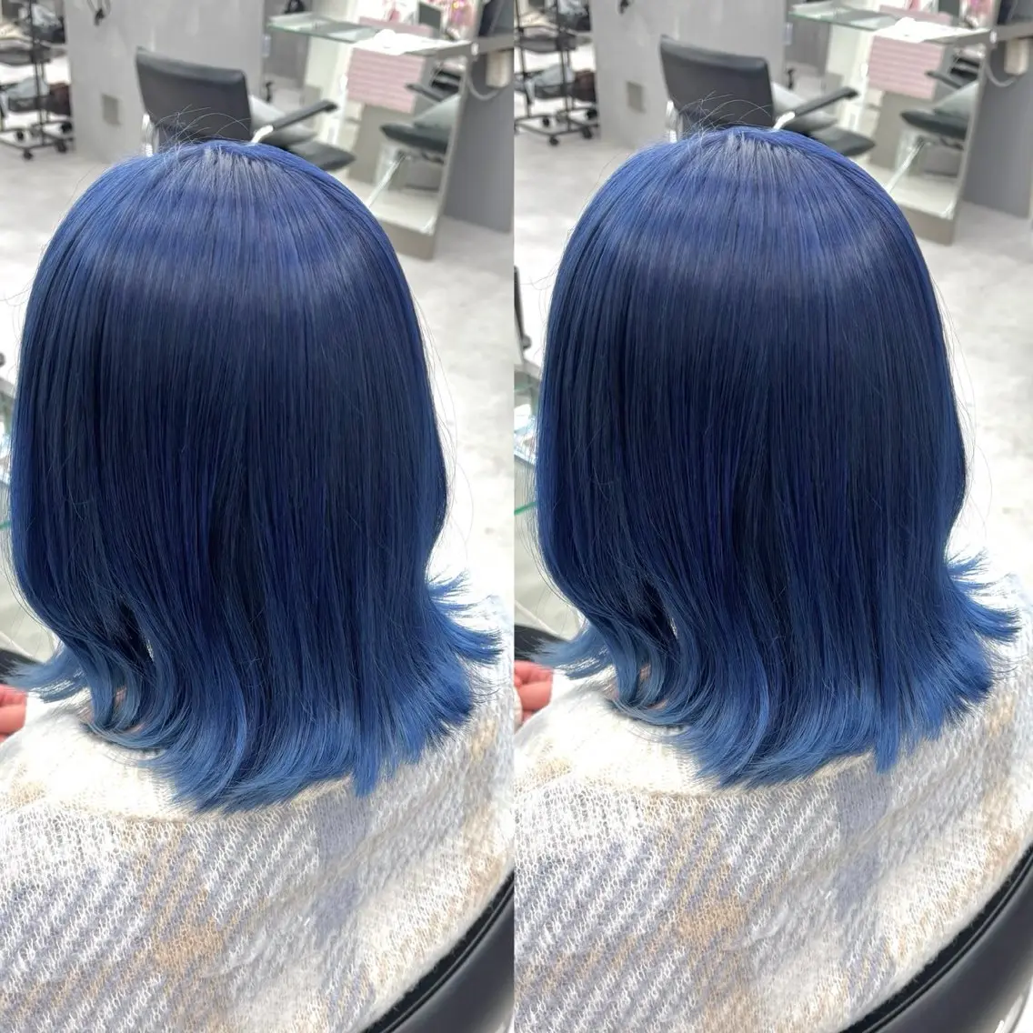 カラー ブリーチ ブルーカラー ケアブリーチ 透明感カラー 髪質改善 ヘアカラー ヘアメ🎀ハイトーン 🩵エクステ🪄しほのヘアスタイル