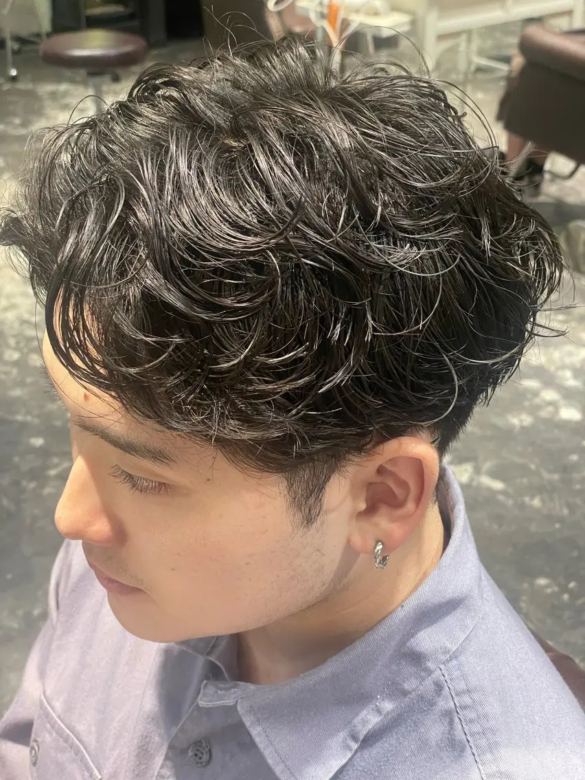 パーマ メンズ カット パーマ 💈メンズ職人 ルキト💈のヘアスタイル