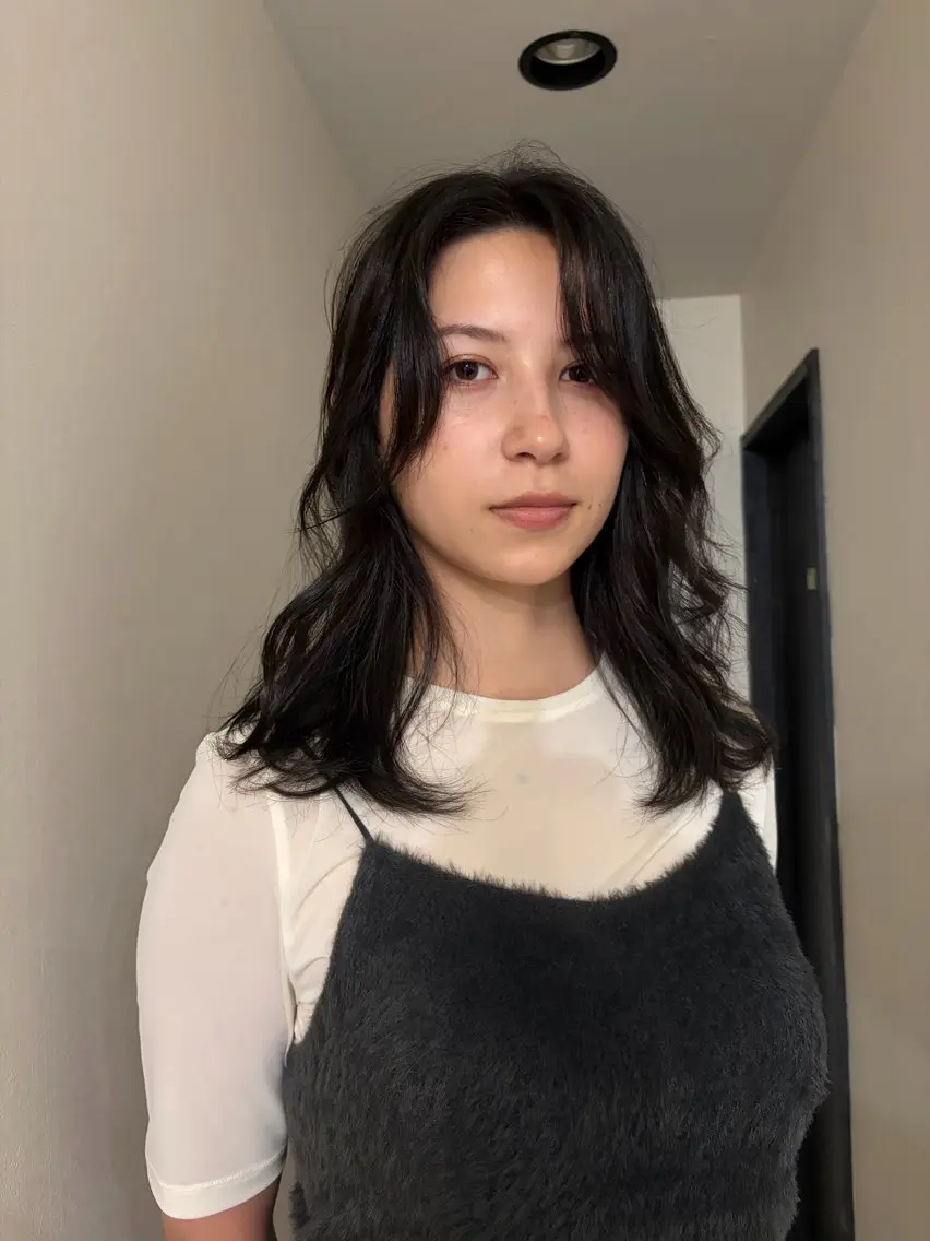 ロング くびれヘア 縮毛矯正 ヘアカラー NARVIS cocomiのヘアスタイル