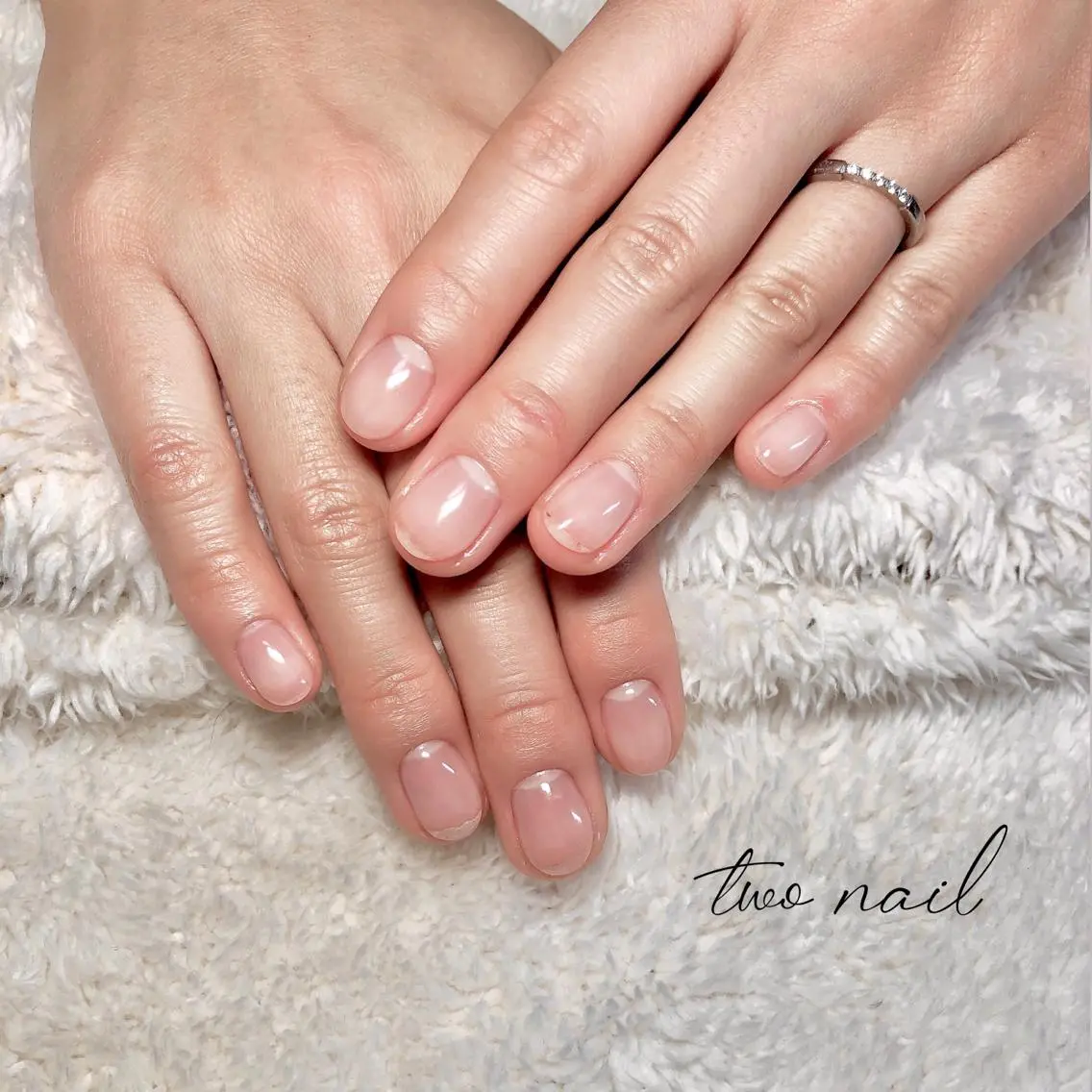 ネイル アートネイル フットネイル ハート ニュアンスネイル ホワイト ハンドネイル two nailのネイルデザイン