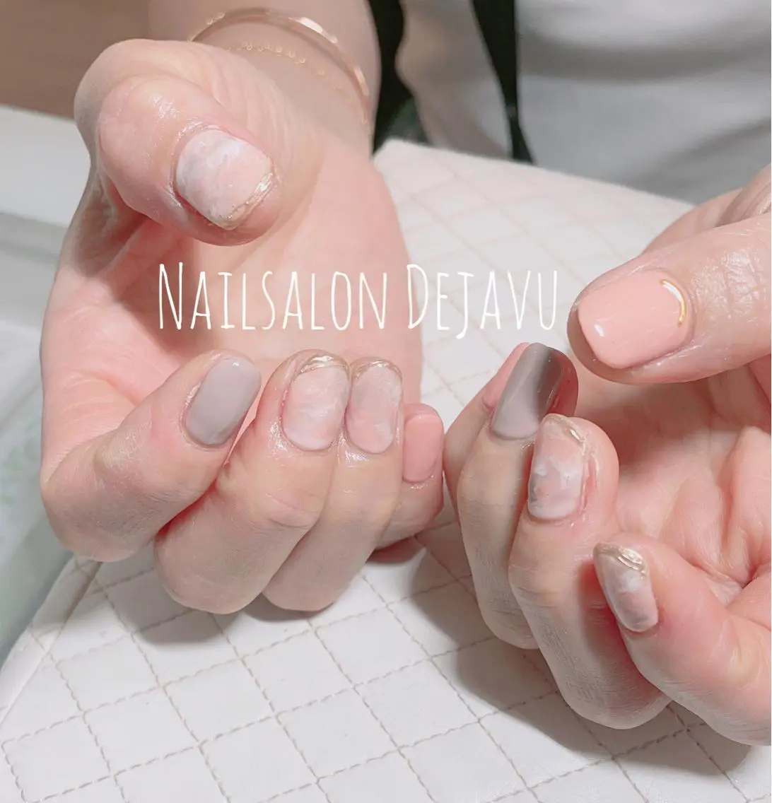 ネイル アートネイル 春ネイル ハンドネイル Nail salon Dejavu 🌿のネイルデザイン