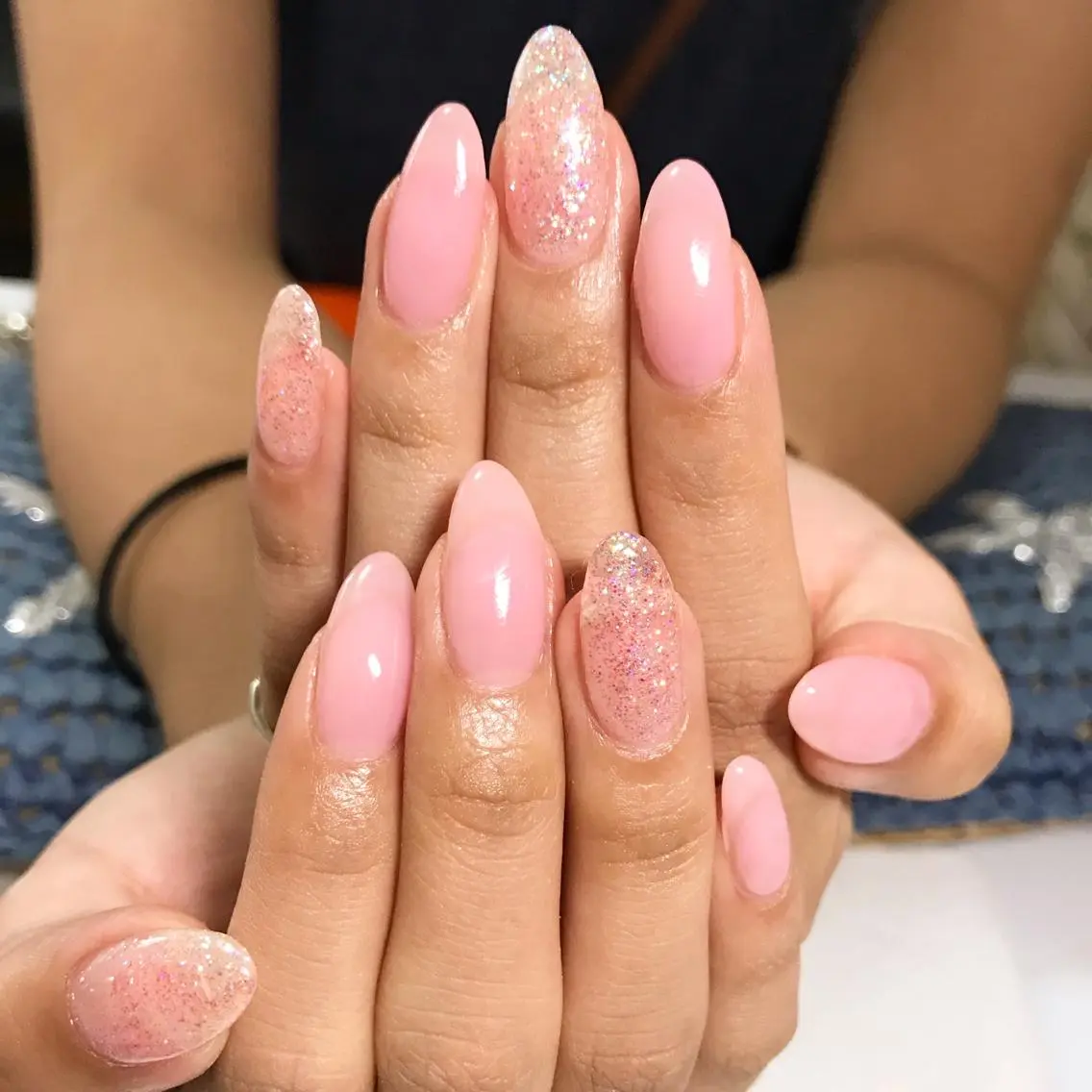 ネイル フットネイル ラメ(グリッター) ピンク シンプルネイル 春ネイル nail fufla ♡yamane♡のネイルデザイン