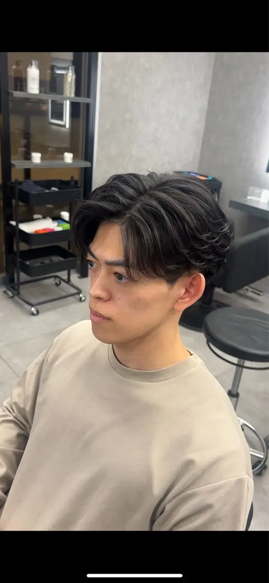 パーマ メンズ カット パーマ 【札幌メンズ特化】 つばさ🔥のヘアスタイル