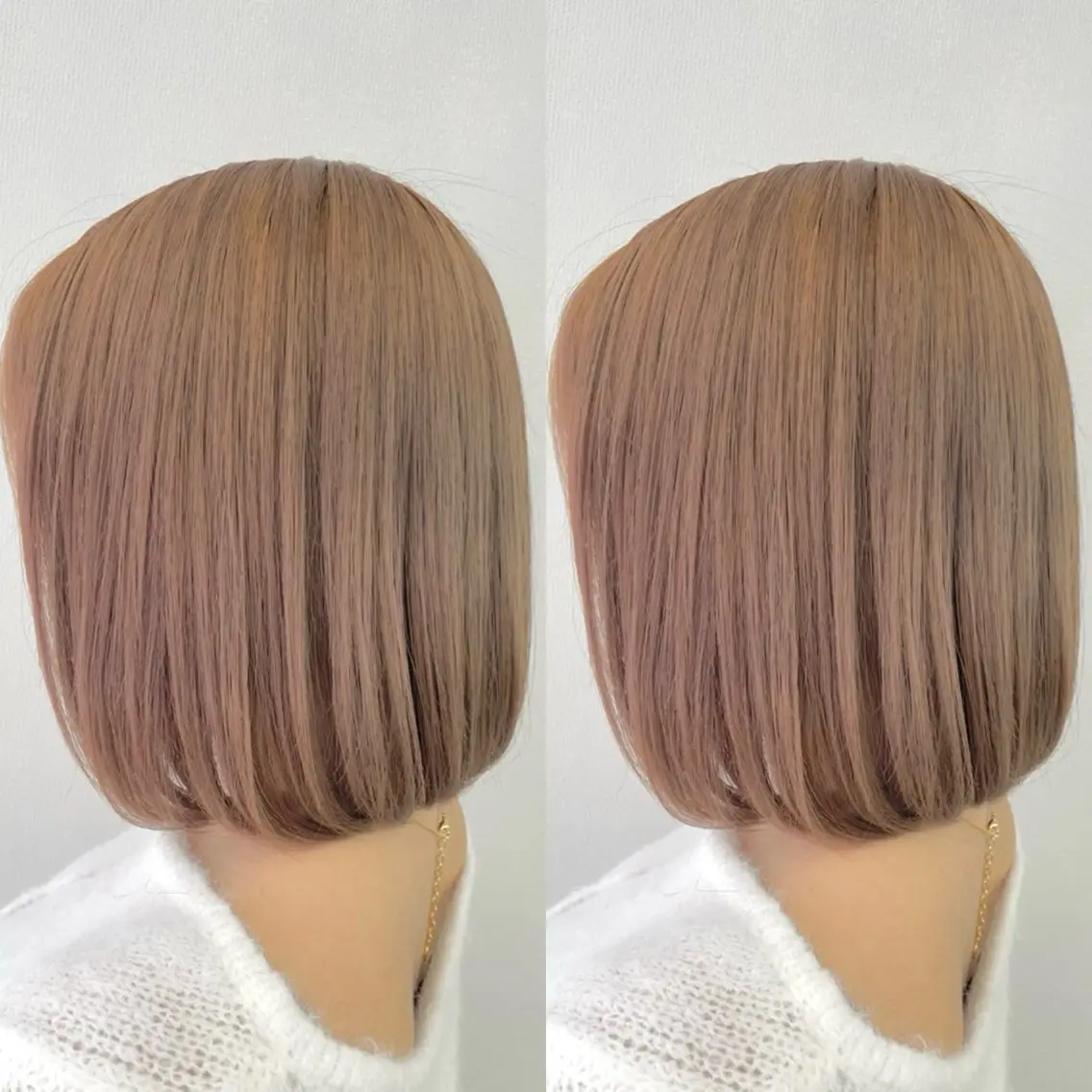 ショート カラー ブリーチ 透明感カラー グレージュ ブリーチ無しダブル カラー🦕まどかのヘアスタイル
