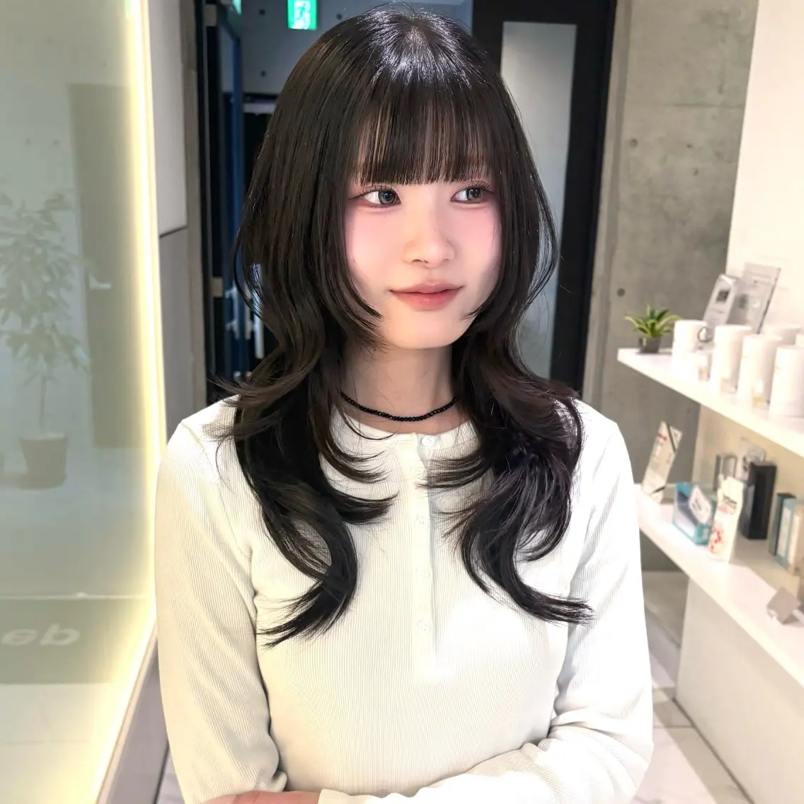 セミロング ハッシュカット レイヤーカット カット riko/レイヤー カット/ヘアセットのヘアスタイル
