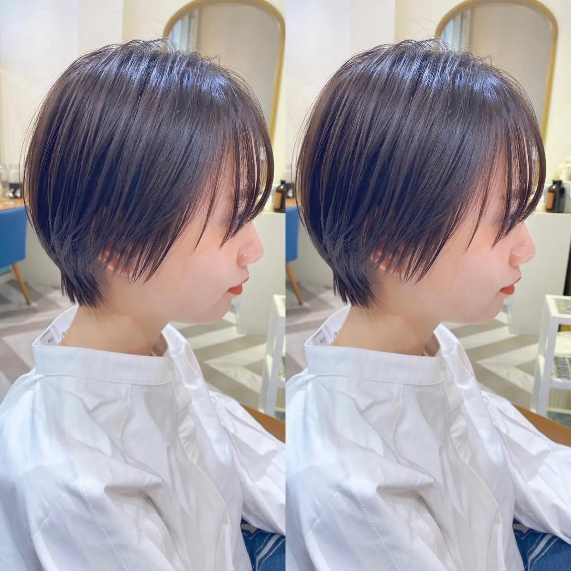 ショート カラー カット ヘアカラー トリートメント レイヤーカット /透明感カラー西田のヘアスタイル