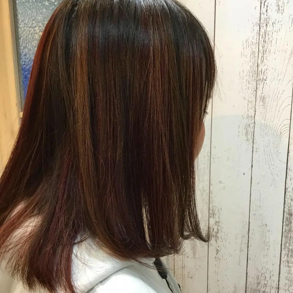 ミディアム カラー 金崎 新吾のヘアスタイル