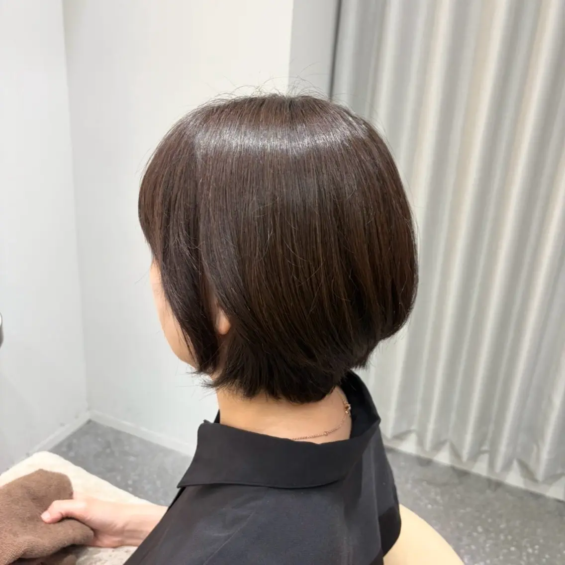 ショート ヘアカラー トリートメント 🩵韓国レイヤー│ ボブ│愛華🪽のヘアスタイル