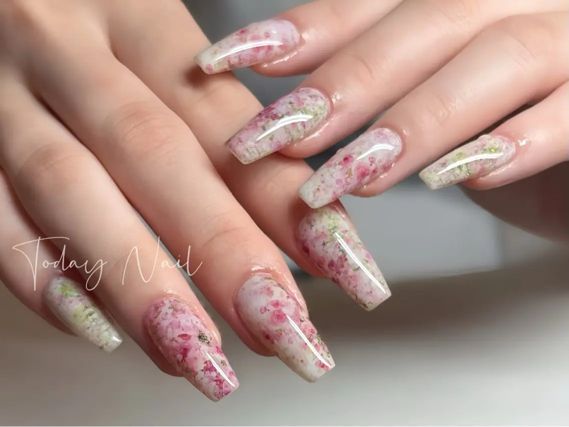 ネイル フラワーネイル 春ネイル 夏ネイル ハンドネイル りゅうToday Nailのネイルデザイン