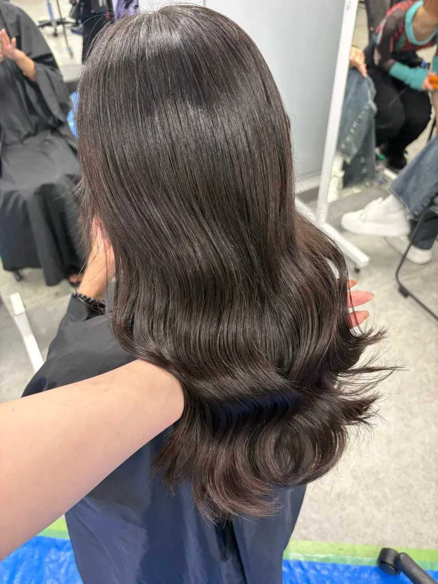 ロング カラー カット ヘアカラー トリートメント 💕мei 透明感カラー💕のヘアスタイル
