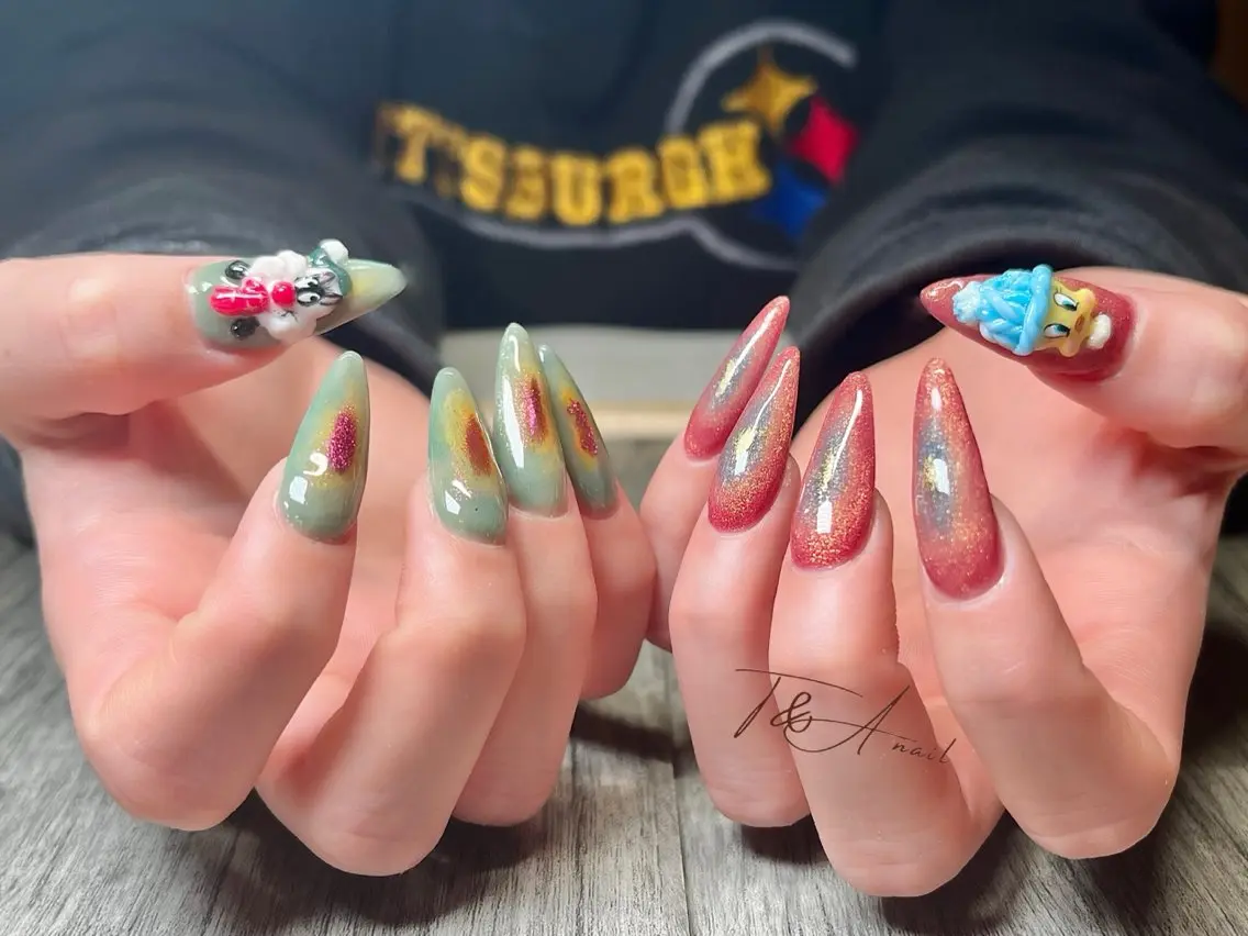 ネイル 長さ出し ジェルネイル ニュアンスネイル スカルプネイル T&A nailのネイルデザイン