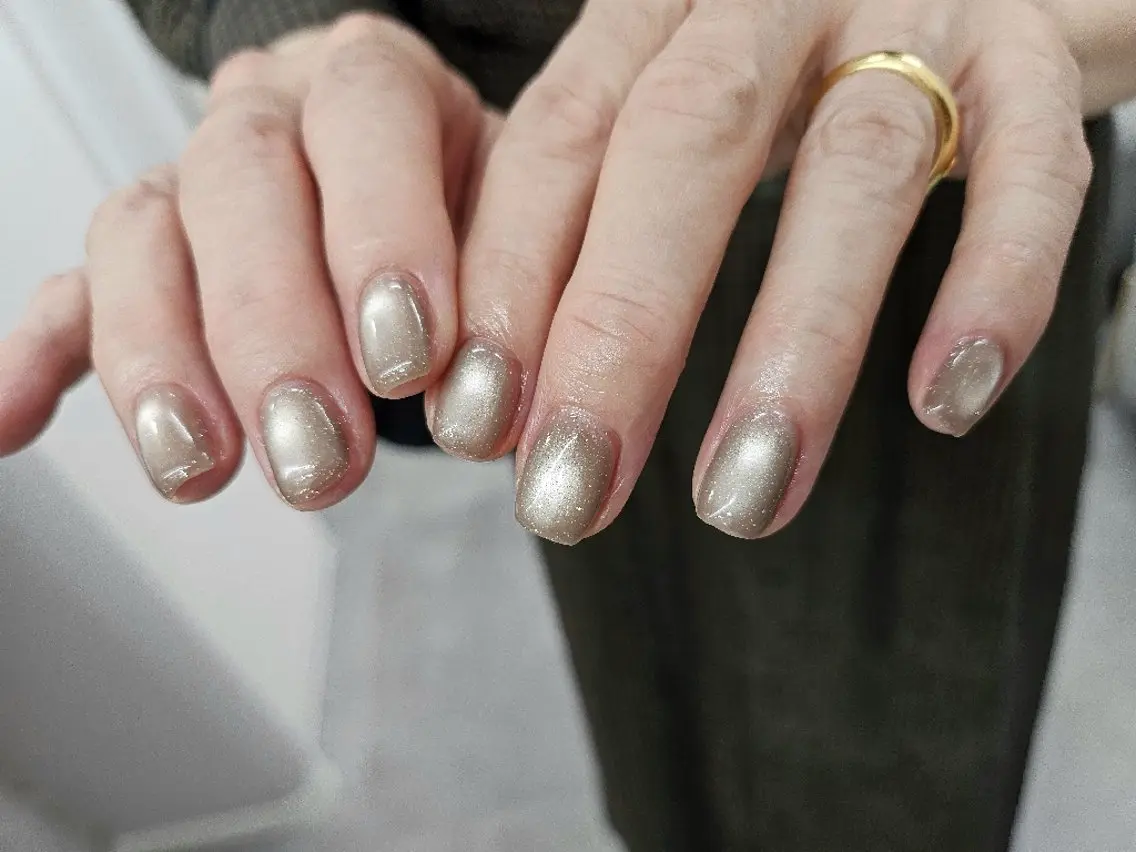 ネイル フラッシュネイル ジェルネイル マグネットネイル オフィスネイル パラジェル ハンドネイル puku nail 🌼kazu🌼のネイルデザイン