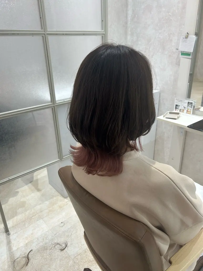 ミディアム カラー カット ヘアカラー トリートメント ヘアセット 💙まこと💙艶 カラー(Rico)のヘアスタイル