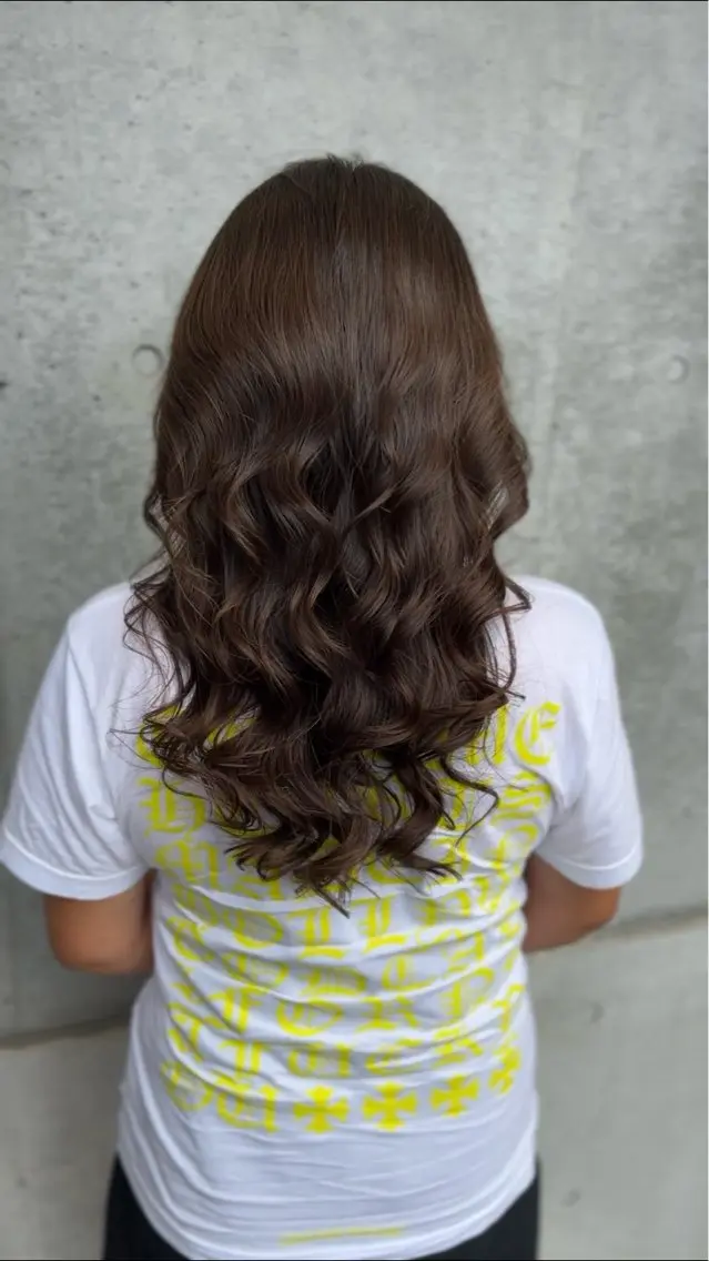 セミロング パーマ カット パーマ 高橋 竜也のヘアスタイル