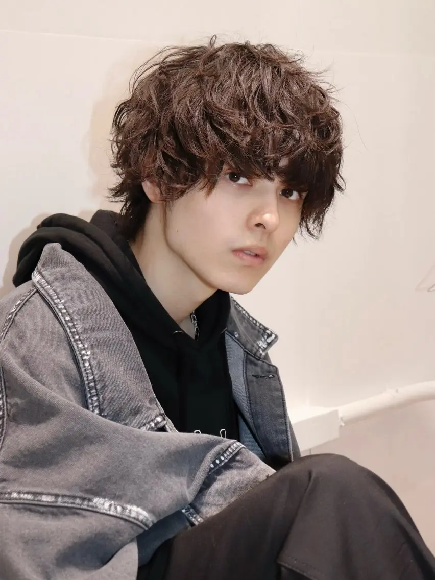 パーマ スパイラルパーマ カット パーマ 【公式】メンズサロン LUCEY福岡大名のヘアスタイル