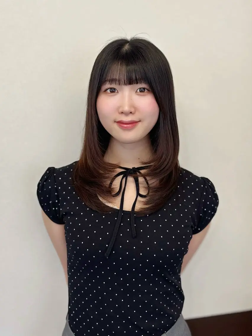 ミディアム カット ヘアカラー トリートメント 梅田/髪質改善× 艶カラー💎miyuのヘアスタイル