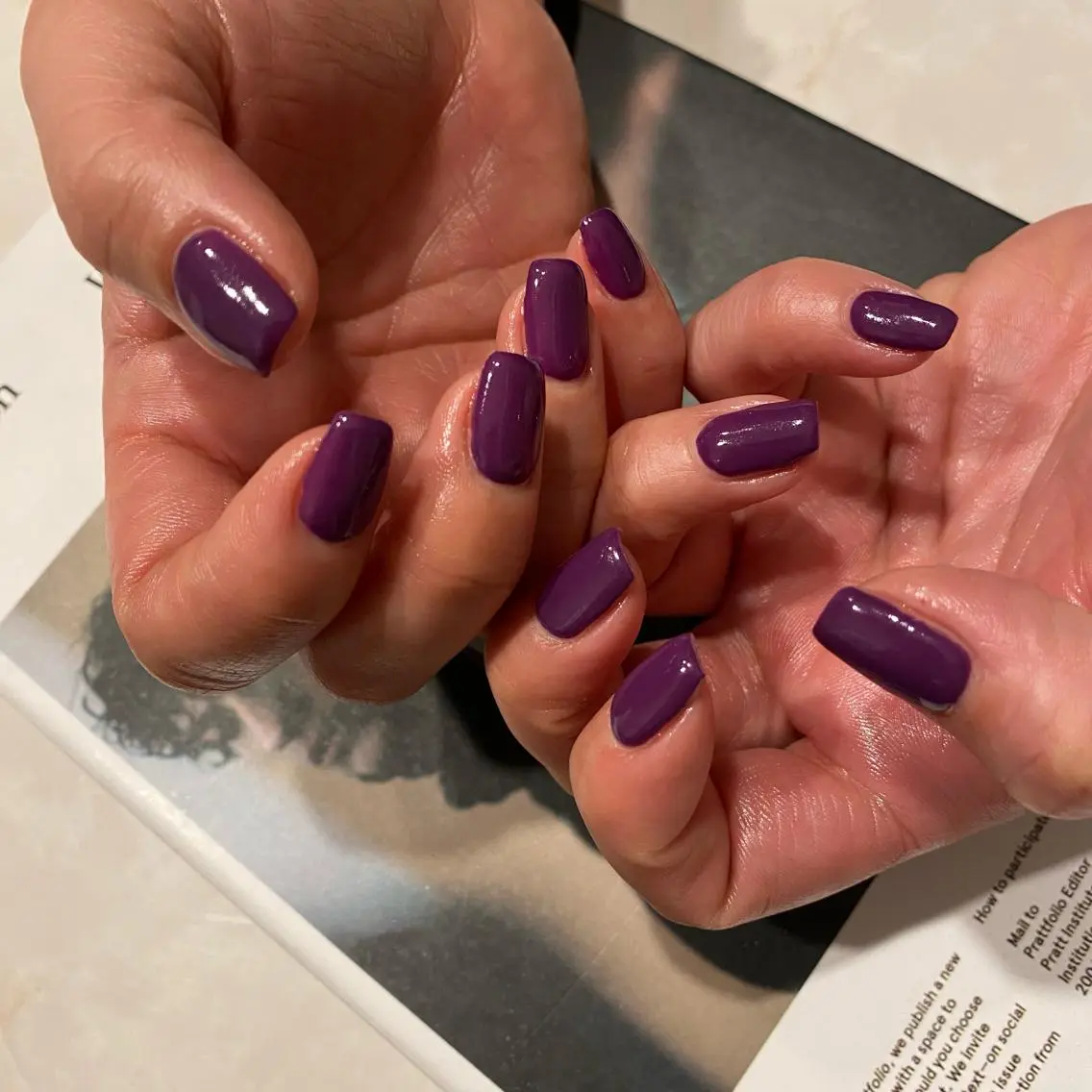 ネイル ミラーネイル ニュアンスネイル パープル MARUKO nailのネイルデザイン
