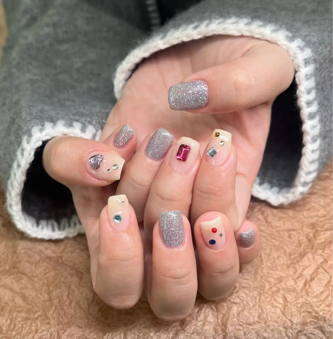 ネイル 持ち込み ワンカラーネイル ワンホンネイル 冬ネイル クリスマス ToliyDeliy Nail Salonのネイルデザイン