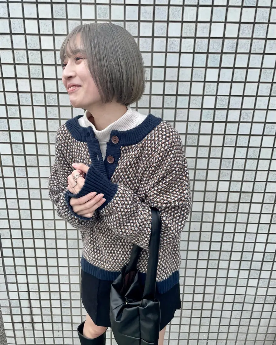 ショート カラー カット ヘアカラー トリートメント ヒナゴ トヨカズのヘアスタイル