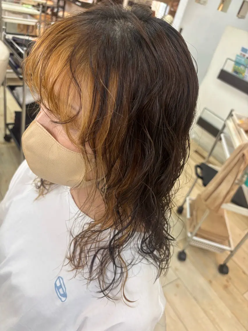 ロング パーマ カット パーマ ルプラボウ 石黒よう子のヘアスタイル