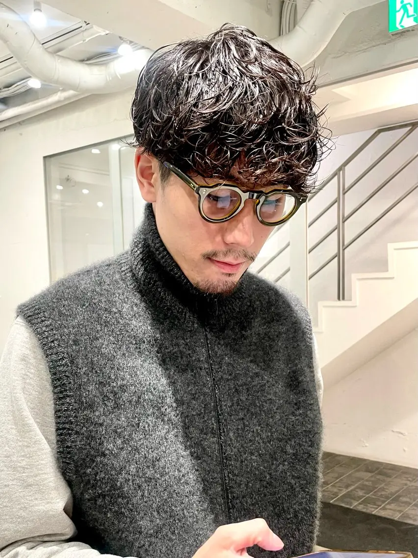 【初回期間限定】メンズカット+パーマ🦱表参道 原宿 ニュアンスパーマ スパイラルパーマ ツイスパ 波巻きパーマの写真