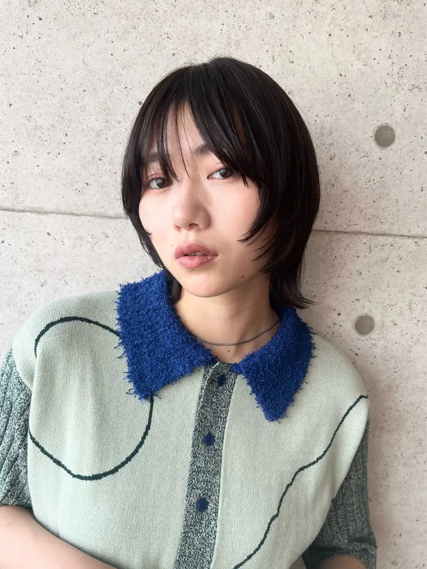 ショート ウルフカット カット 高木 麻知子のヘアスタイル